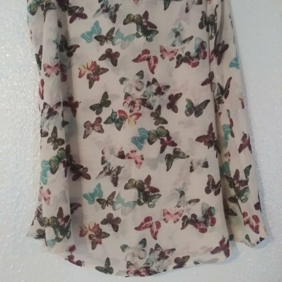 No Boundaries women's size L (11-13) multicolored butterfly print woven tank top - Picture 6 of 16